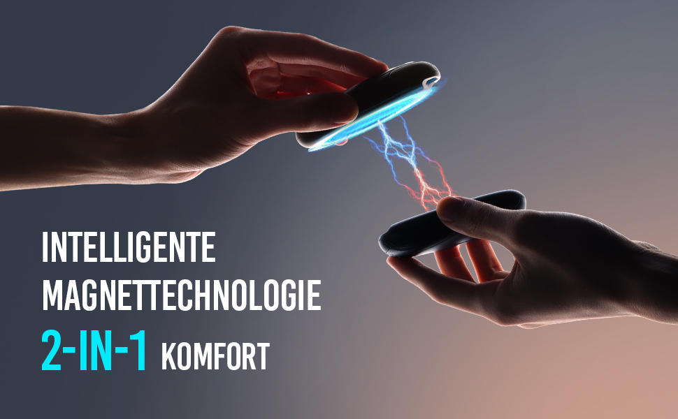 Електричний грієчка для рук 2-в-1 з магнітною основою та зарядним пристроєм, 14000mAh, 3 режими нагріву, для жінок, чоловіків, сімей, гольфу, полюванню та кемпінгу, чорний N7