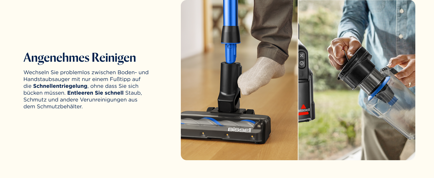 Акумуляторний пилосос Bissell PowerClean FurGuard для шерсті тварин з HEPA-фільтром, 2500 mAh, 50 хв роботи