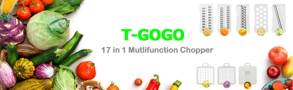 Овочерізка багатофункціональна T-GOGO 15в1 33х11,3 см біла