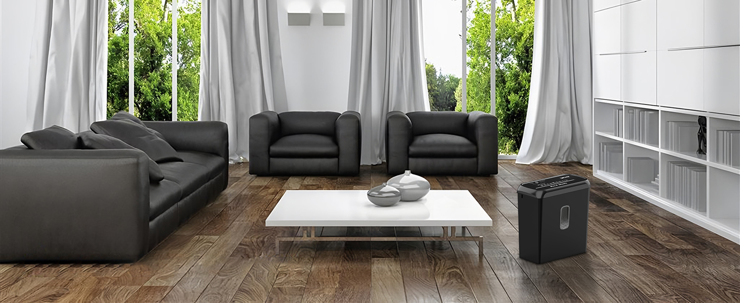 Шредер SINCHEREU 6 листів, перехресний різання, рівень безпеки P4, з кошиком 11л, для документів, кредитних карт, CD, з захистом від перегріву, для дому та офісу