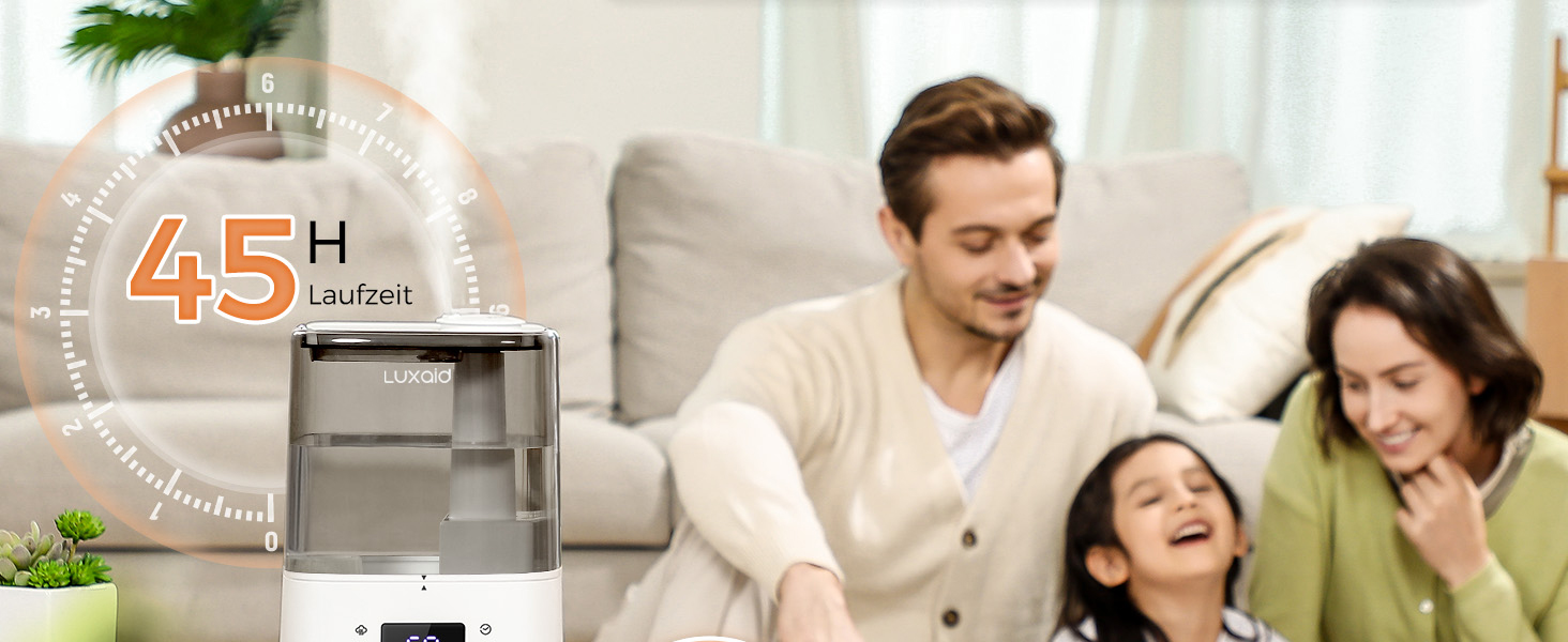 Зволожувач повітря Luxaid HU-802 4.5л з пультом, гігростатом, таймером та автовимкненням для спальні та великих приміщень