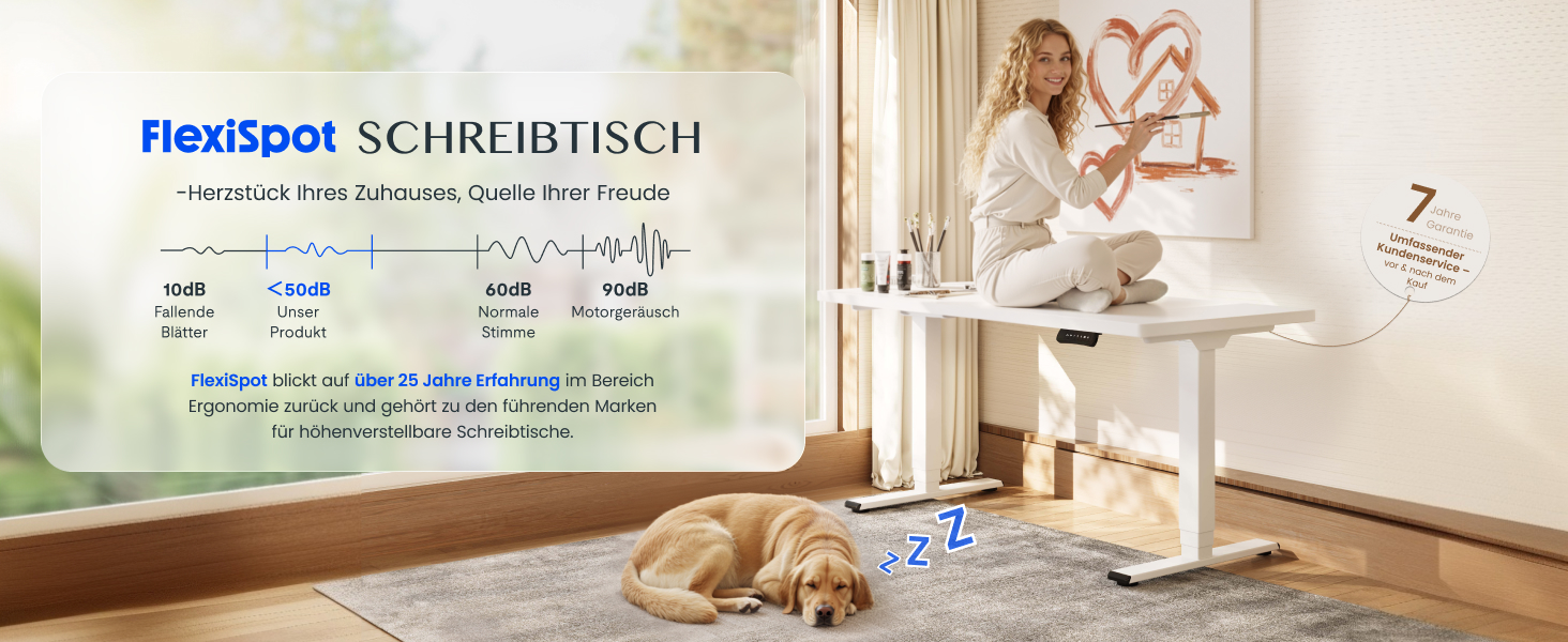 Регульований за висотою стіл FLEXISPOT 160x80 см, білий, електричний, з подвійним мотором, 160 кг, 3-секційний