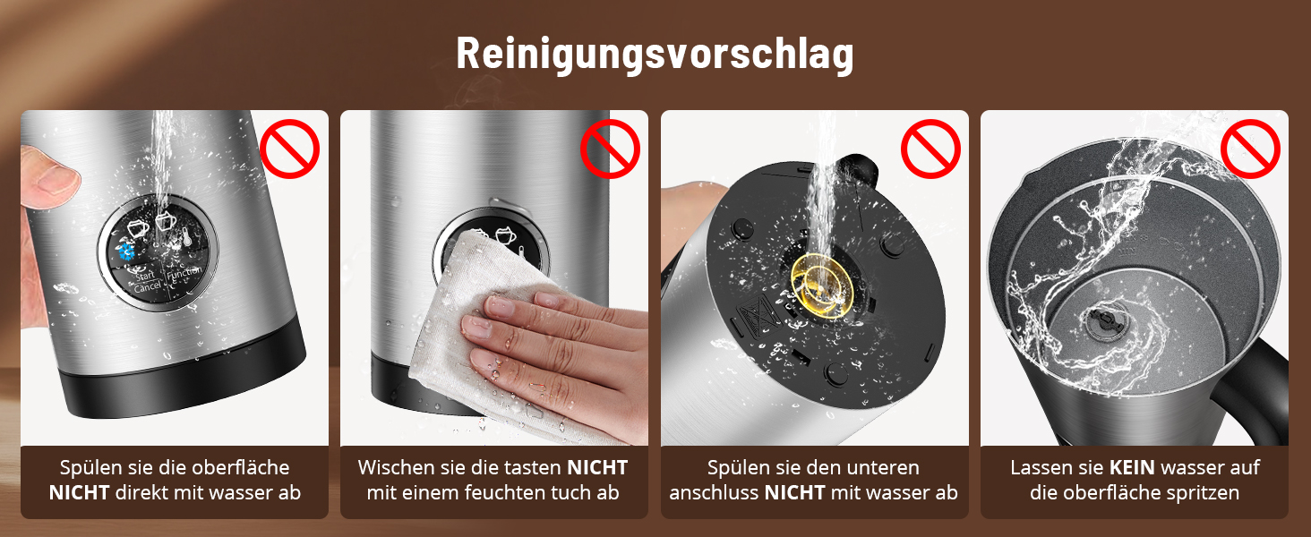 Електричний спінювач молока PARIS RHÔNE 4-в-1, 300 мл, індукція, антипригарне покриття, бездротовий, срібний