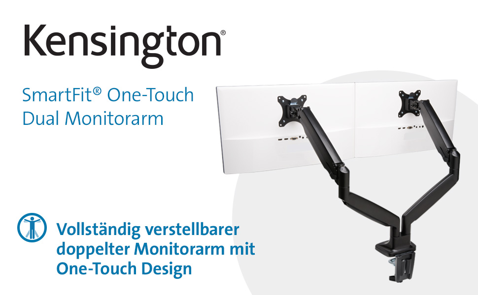 Кріплення для монітора Kensington SmartFit для 2 моніторів, чорний, K59601WW