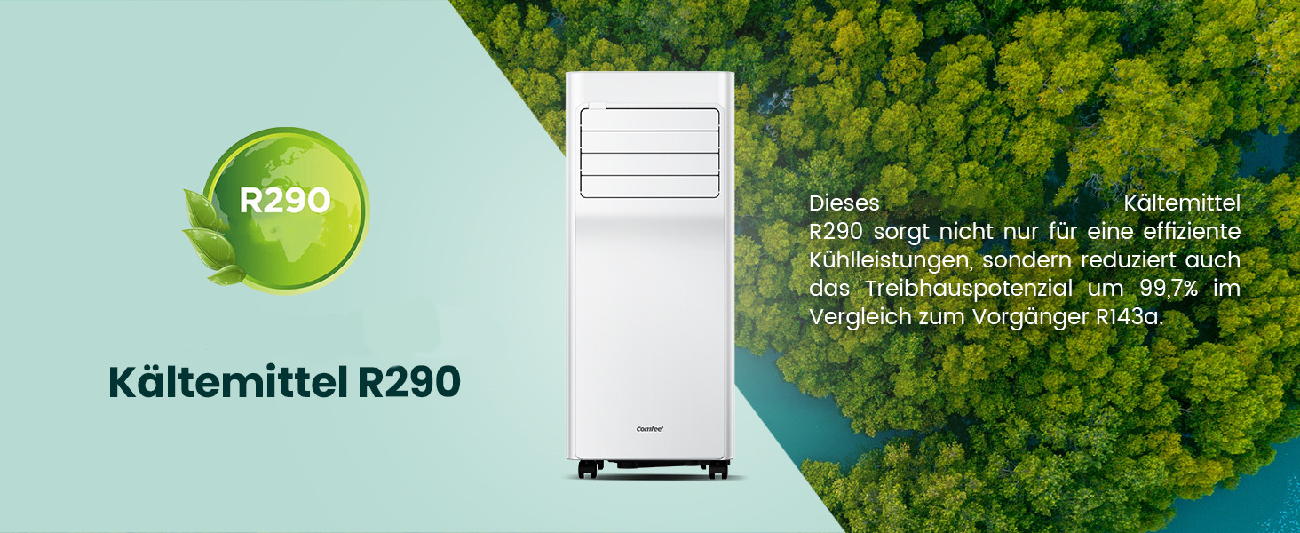 Мобільний кондиціонер Comfee Breezy Cool Pro 2.0 7000 BTU/2.0kW з Wi-Fi, охолодження, вентиляція, осушення – для кімнат до 25 м²
