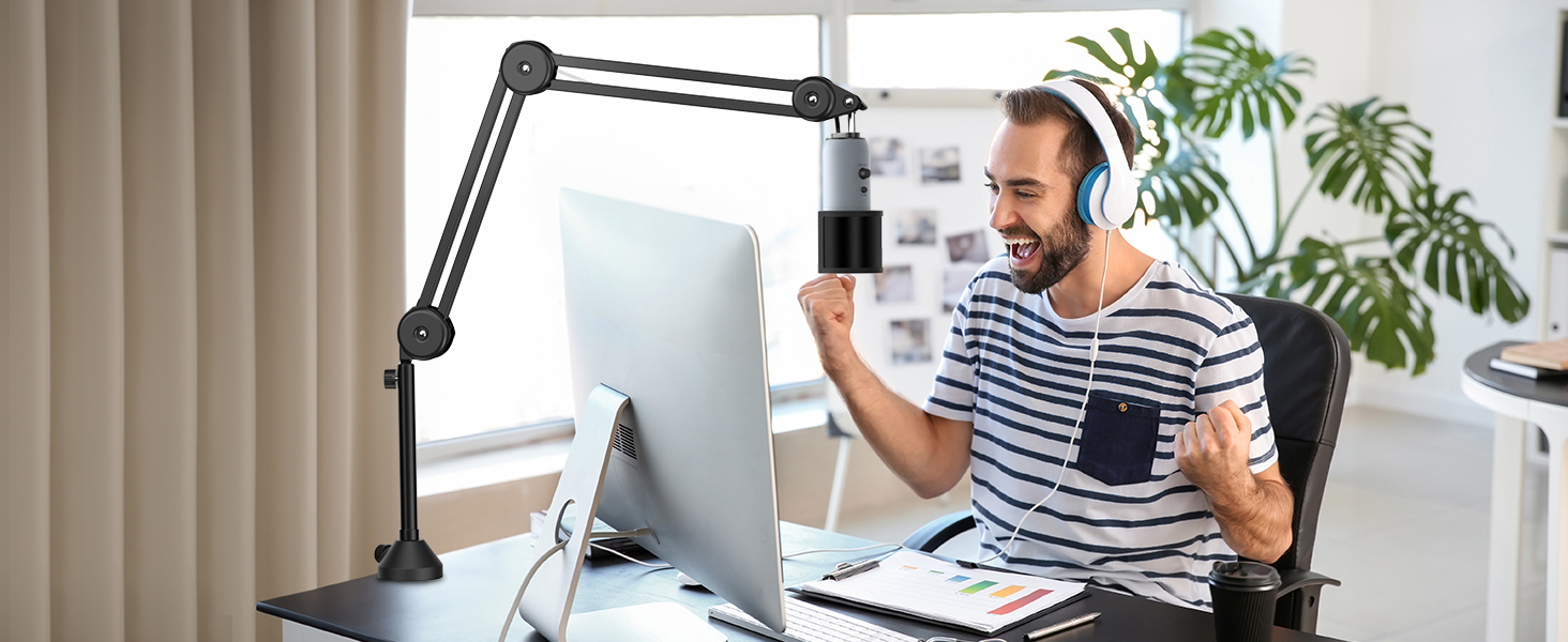 Мікрофонна стійка TONOR T50 (40+40+40 см) з поп-фільтром, кріплення 3/8