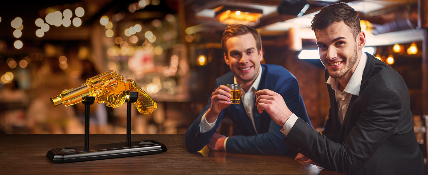 Набір віскі Oaksea: декантик та 2 келихи – ідеальний подарунок для чоловіків, батька, на Різдво, для любителів віскі