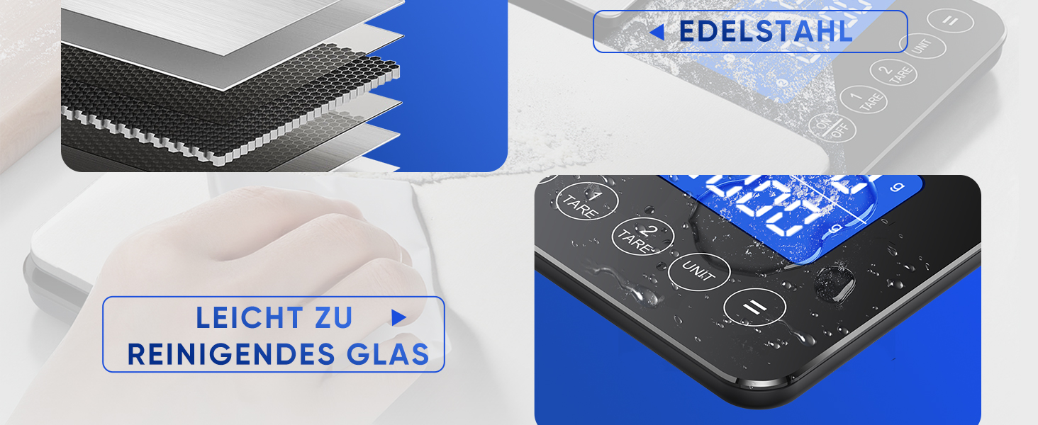 Цифрова кухонна вага 15 кг / 0,01 г, високоточна вага з двома дисплеями, функцією підсумовування та тарування, 7 одиниць вимірювання, для приготування їжі та випічки, з батарейками K600H