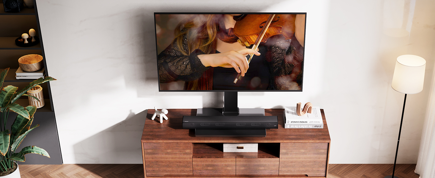 Підставка для телевізора FITUEYES, поворотна, для 19-42'' LCD/LED/OLED/Plasma, плоских і вигнутих, до 45 кг, регулювання висоти, VESA 200x200