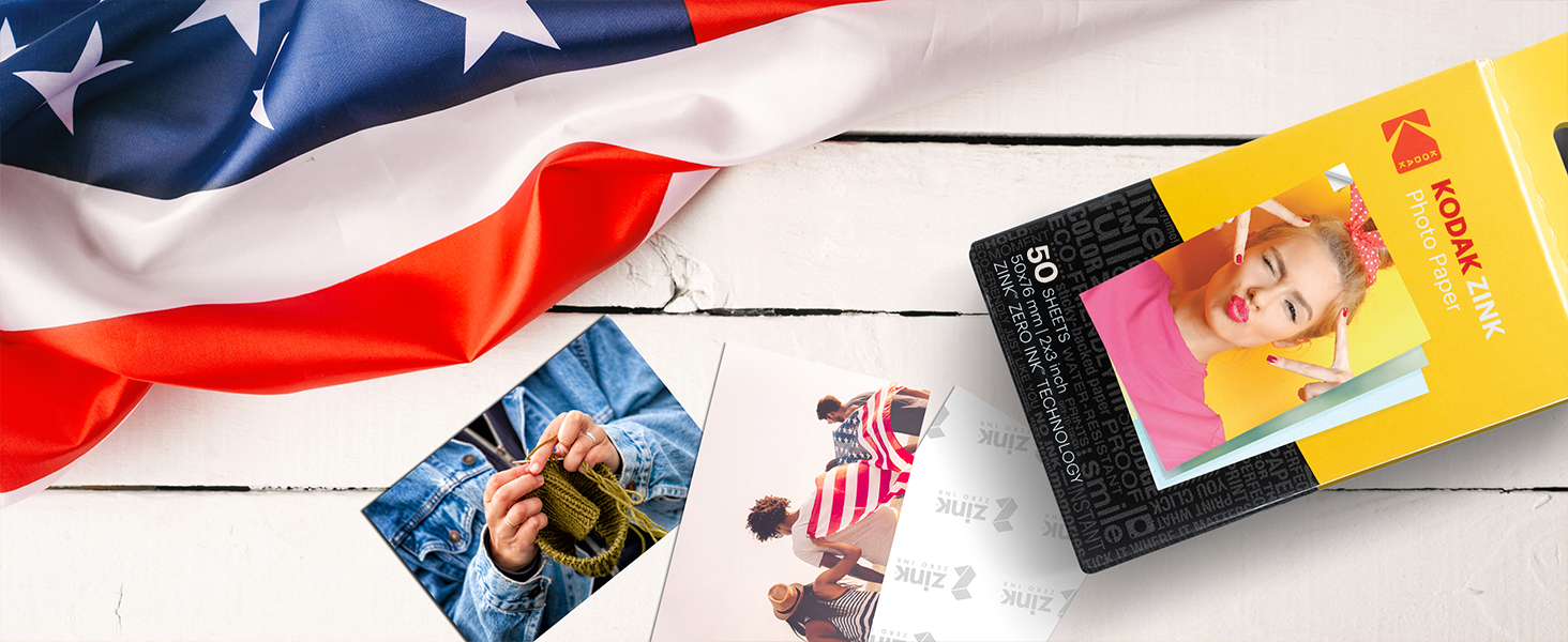 Фотодрук KODAK Step: Бездротовий мобільний принтер ZINK з безкоштовним додатком KODAK (білий)