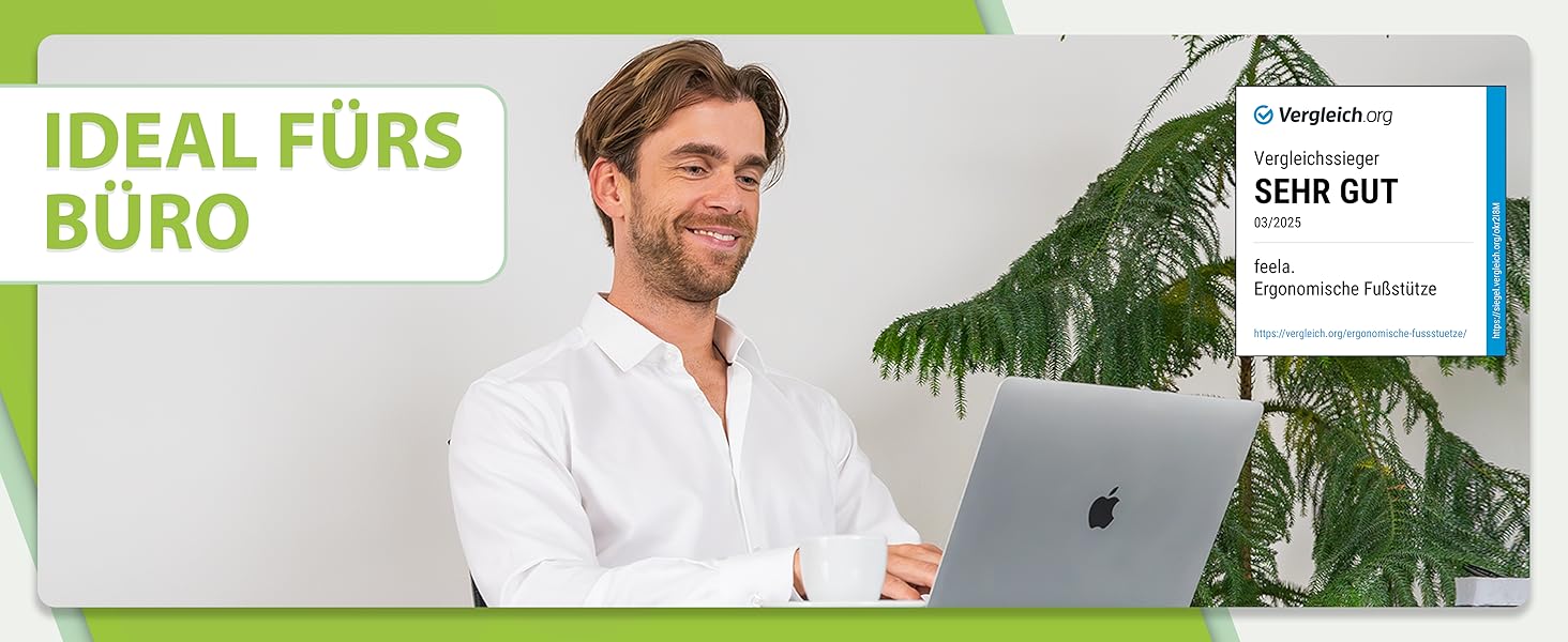 Підставка для ніг під стіл Feela® – ергономічна підставка для ніг, footrest, foot rest, срібна. Без термосумки