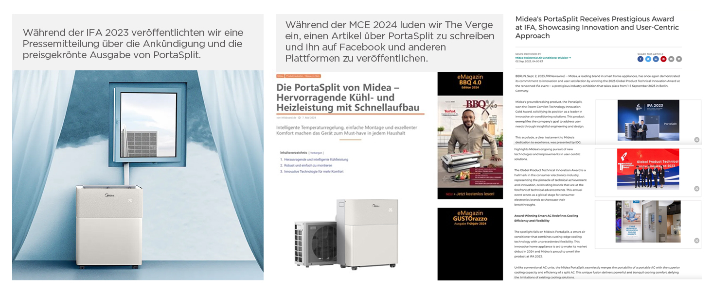 Мобільний кондиціонер Midea PortaSplit-E 12000 BTU (3.5 кВт) персикового кольору: охолодження A++/опалення A+, до 42 м² / 105 м³, надтихий (39 дБ)