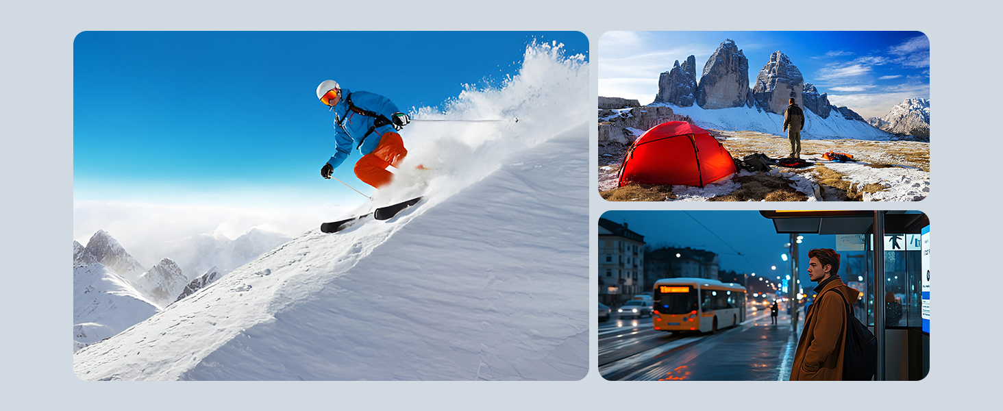 Електричні грілки для рук KINREECELL 10000mAh, 2 шт., з магнітним з'єднанням, зарядний кейс, 4 режими нагріву, до 55°C, тривалий час роботи, портативні