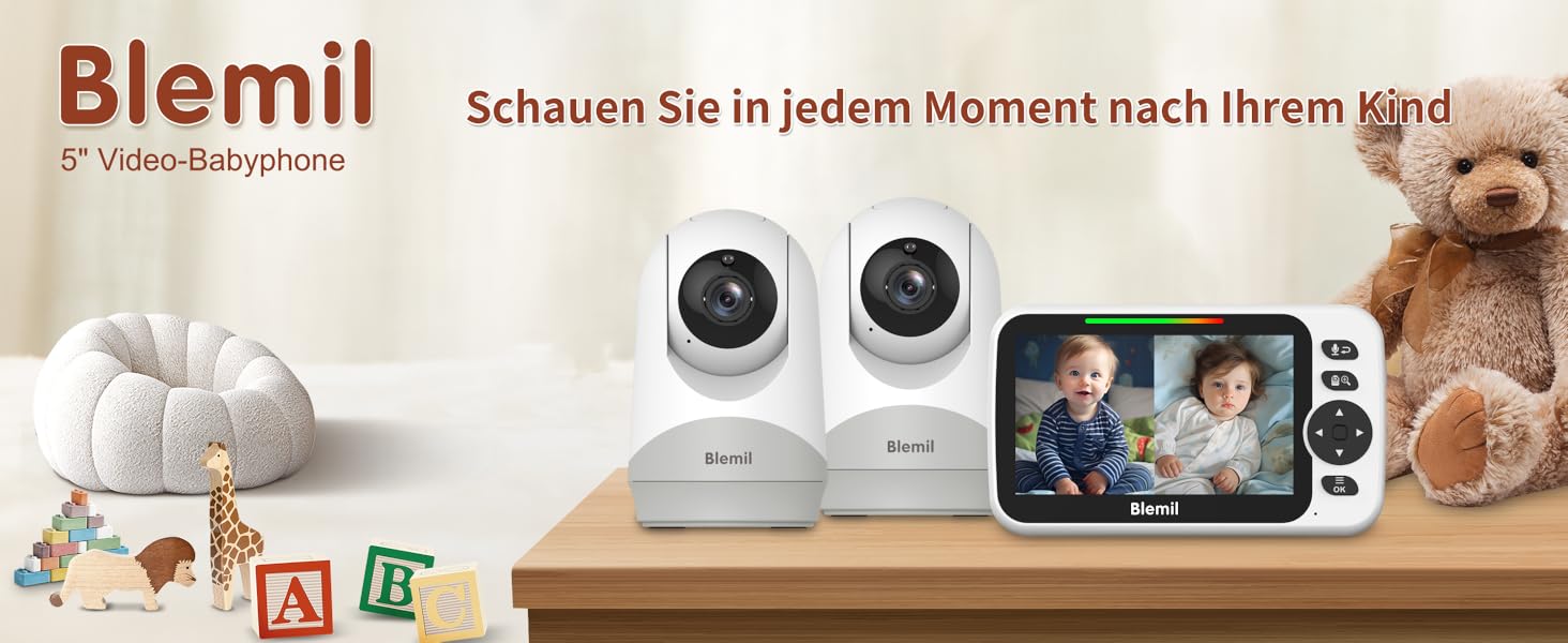 Відеоняня Blemil з камерою та аудіо, 5