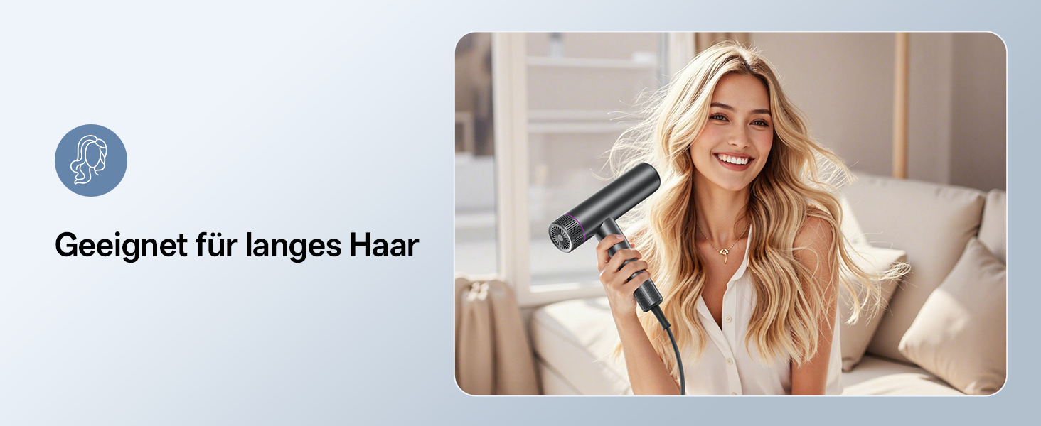 Професійний іонний фен для волосся CONFU 1700W, складаний фен з магнітним дифузором та стилізуючою насадкою, темно-сірий