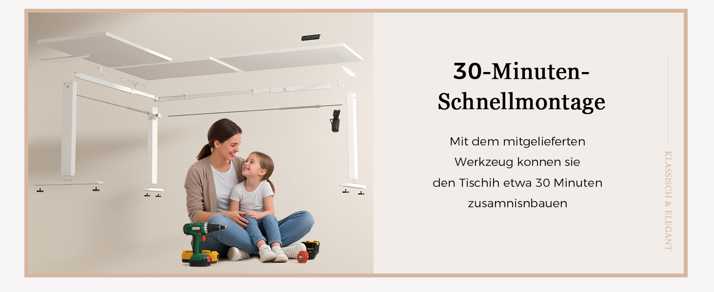 Електричний кутовий стіл Klicelor з регулюванням висоти, 190 x 155 см. 3 функції пам'яті, антиколізійна технологія, ергономічний комп'ютерний стіл, білий