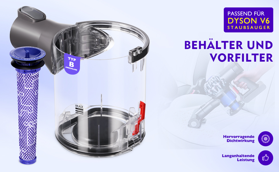 Контейнер для пилу V6 для пилососа Dyson V6 DC58-DC74, запасна частина 965660-01, інтерфейс A