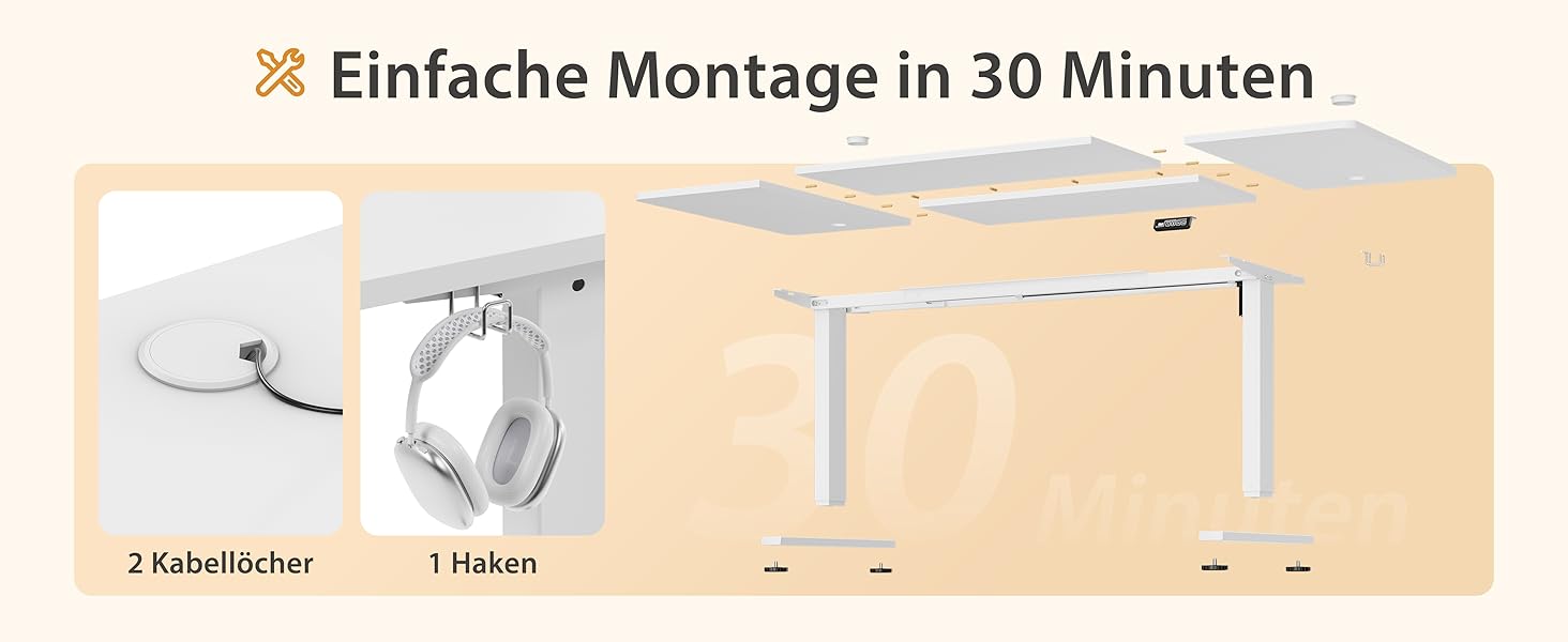 Регульований стіл для роботи з USB-C, електричний, з пам'яттю, стоячи/сидячи, комп'ютерний, для офісу, білий Pro, 200 x 80 см