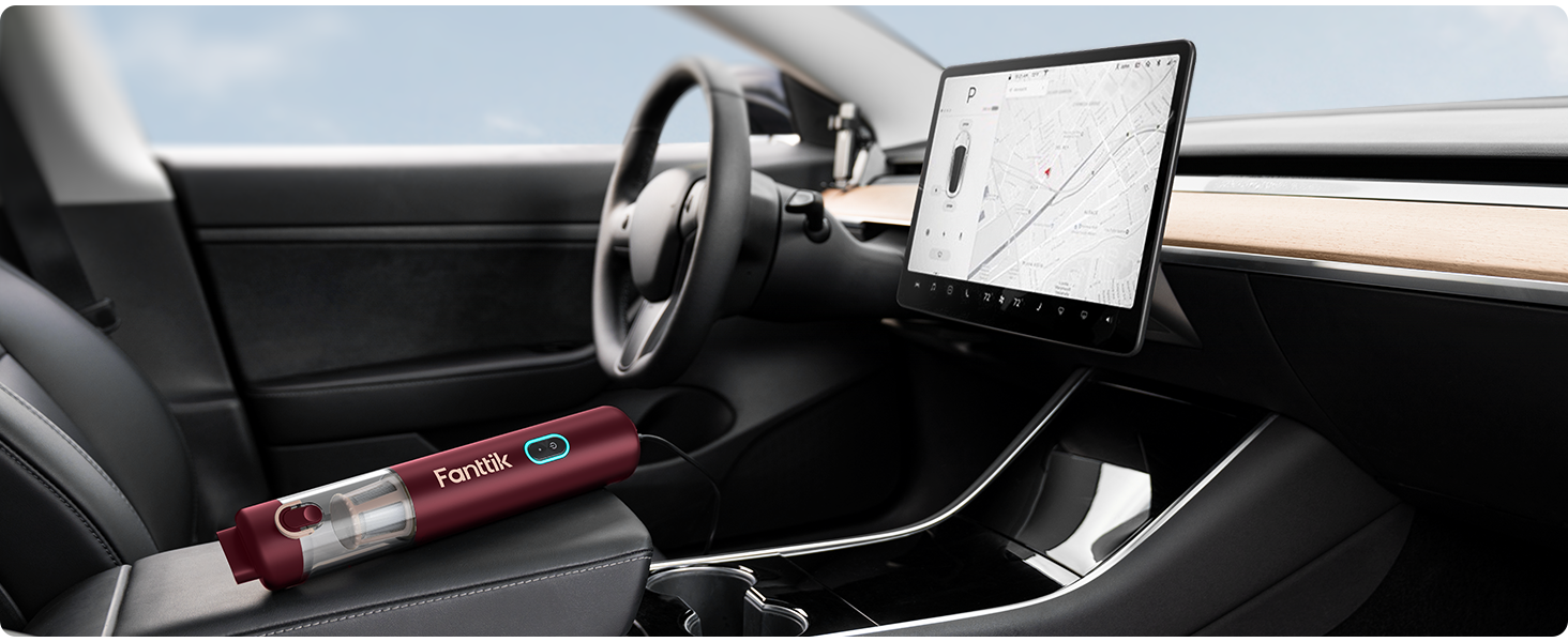 Акумуляторний автомобільний пилосос Fanttik Slim V8 APEX, портативний ручний міні-пилосос RobustClean™ 4-в-1, потужність всмоктування 19000 Па/45 AW, 2 режими роботи, для авто, офісу та клавіатур (Червоний)