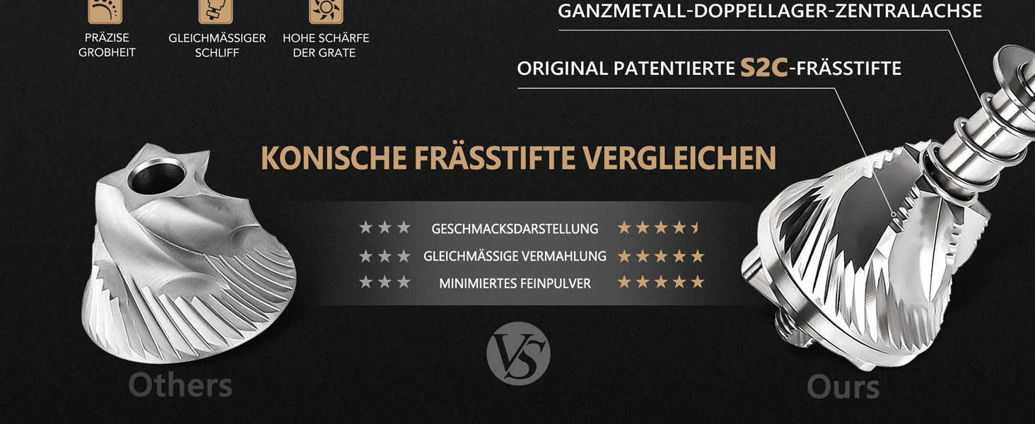 Ручна кавомолка TIMEMORE Chestnut C3 ESP PRO, чорна - для еспресо та френч-прес