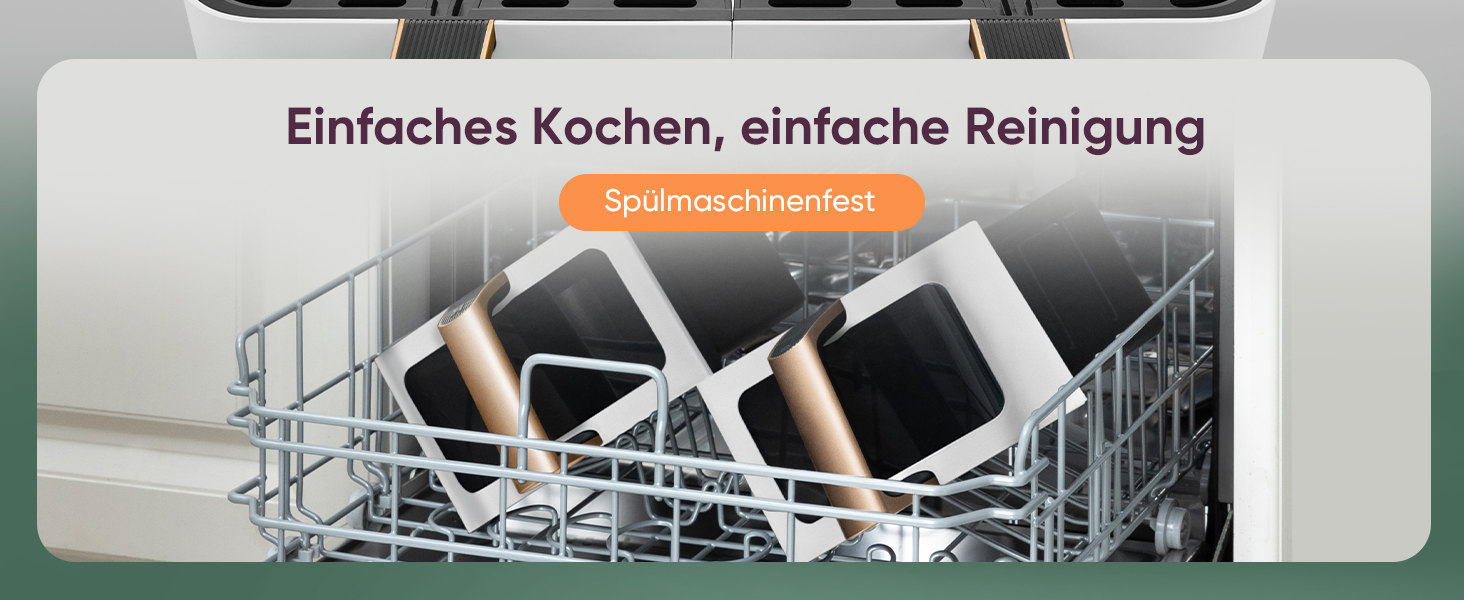Фритюрниця без олії COSORI з 2 камерами, 8.5 л, чорно-біла, з рецептами та нержавіючою сталлю
