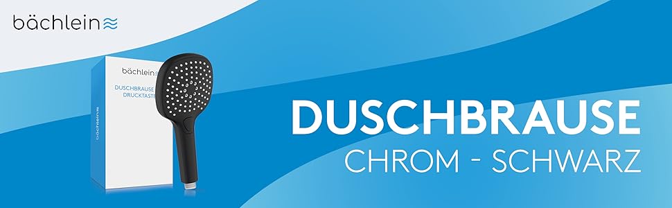 Універсальний душ Bchlein-Насадка для душу з 3 типами струменя, легко замінна зручною кнопкою-хромована кругла насадка для душу-Ручний душ стандартного розміру G 1/2 (Матовий Чорний Кут)