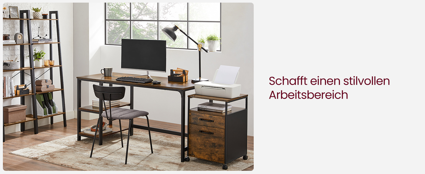 Стелаж VASAGLE з 5 полицями, металевий, для вітальні, спальні, кухні, 56 x 34 x 172 см, вінтажний коричнево-чорний