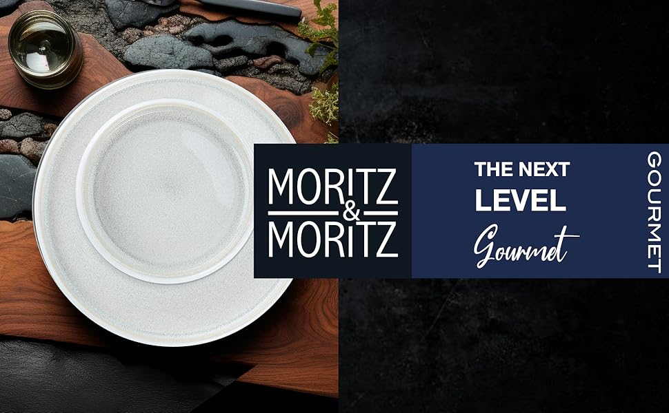 Набір посуду Moritz & Moritz SOLID UNI на 6 осіб, 18 предметів, кераміка (кам'яна маса), колір крем — сучасний сервіз для столу, підходить для мікрохвильової печі та посудомийної машини