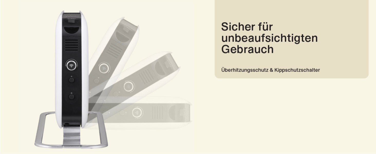 Електричний конвекторний обігрівач Mill 1200W, 14-18 м², WiFi, енергозберігаючий, білий