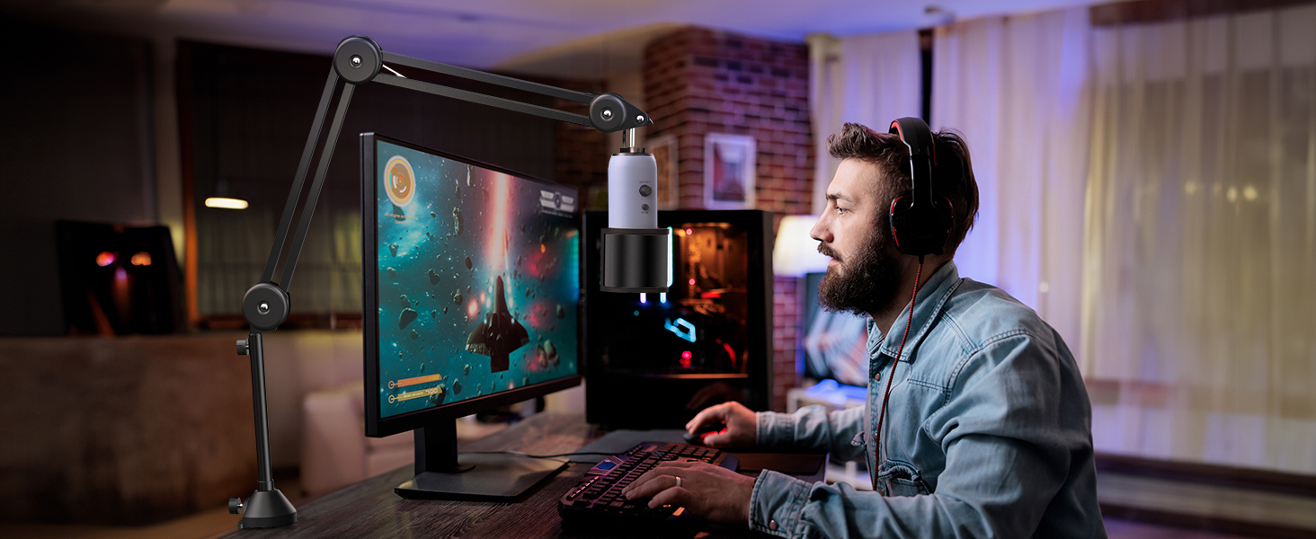 Мікрофонна стійка TONOR T50 (40+40+40 см) з поп-фільтром, кріплення 3/8