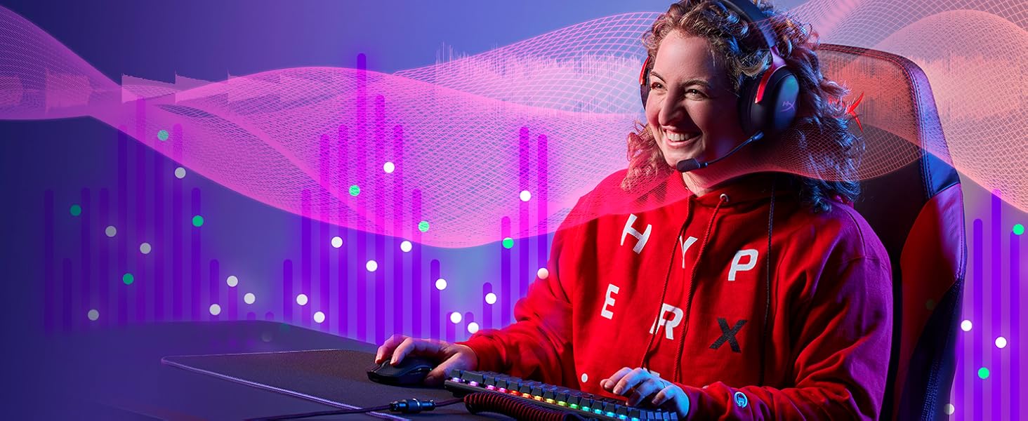 Ігрова гарнітура HyperX Cloud III: 53 мм драйвери, пам'ятна піна, DTS, мікрофон з шумозаглушенням, USB-C/USB-A/3,5 мм, для PC, PS5, PS4, Xbox, Switch, Mac, чорний/червоний, 2023 Edition