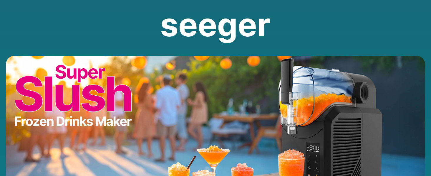 Машина для приготування сляшів, коктейлів та молочних коктейлів Seeger SuperSlush 2L 7-в-1