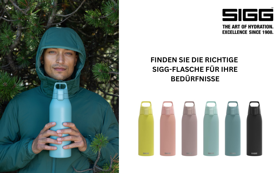 Сталева спортивна пляшка для води Sigg Shield ONE для газованих напоїв, герметична, BPA-free, 1 л, Brushed