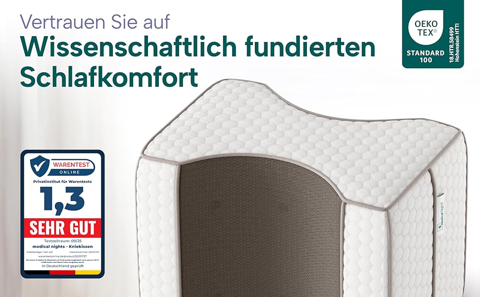 Ортопедична подушка для ніг для тих, хто спить на боці – для полегшення болю в стегнах, спині та колінах | Ергономічна подушка з піною з ефектом пам'яті та антиковзким покриттям.