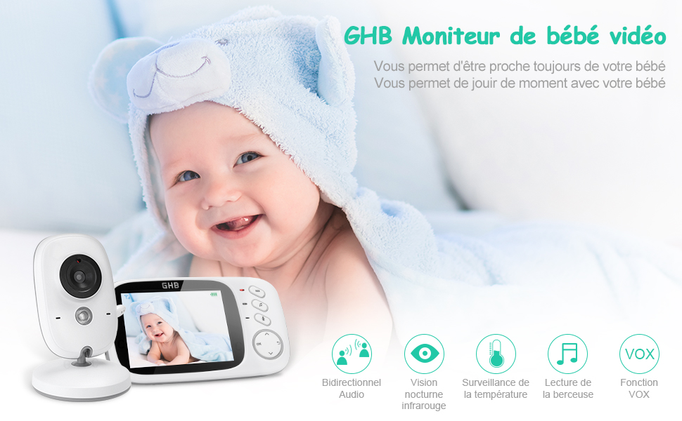 Відеоняня GHB Babyphone з камерою, 3.2