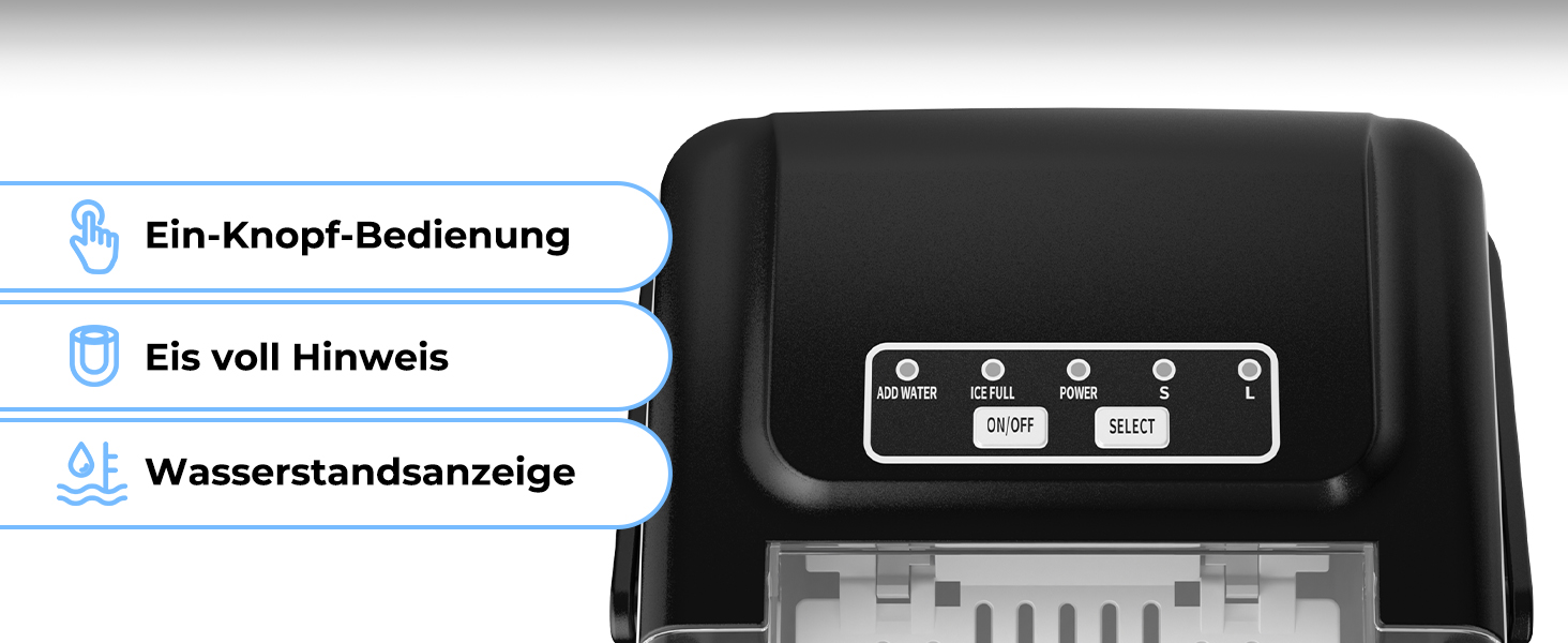 Машина для приготування льоду 12 кг/24 год, компактна модель 1,2 л, самоочищення, кошик/лопатка для льоду, 8 кубиків за 6-9 хвилин, для кухні/офісу/вечірки/дому/RV