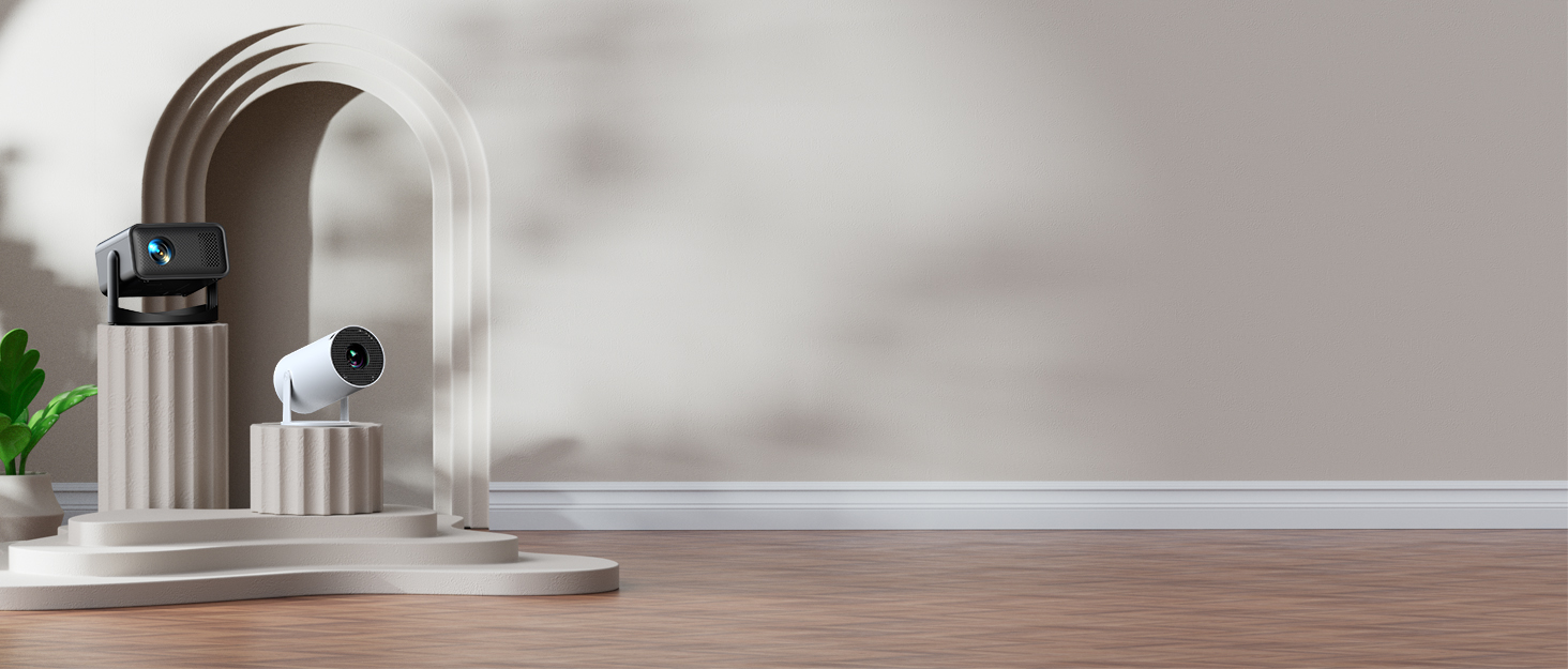 Портативний проєктор Mini Beamer PR08: 4K Smart проєктор з WiFi6, BT5.4, динаміком 5W, Keystone 270° та підтримкою Android 11. Сумісний з HDMI, TV Stick, Laptop