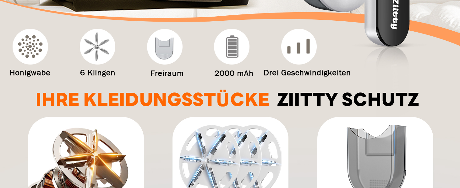 Електричний видальник ворсу Ziitty: 3 режими, 6 лез, для різних тканин. Ідеально для сім'ї
