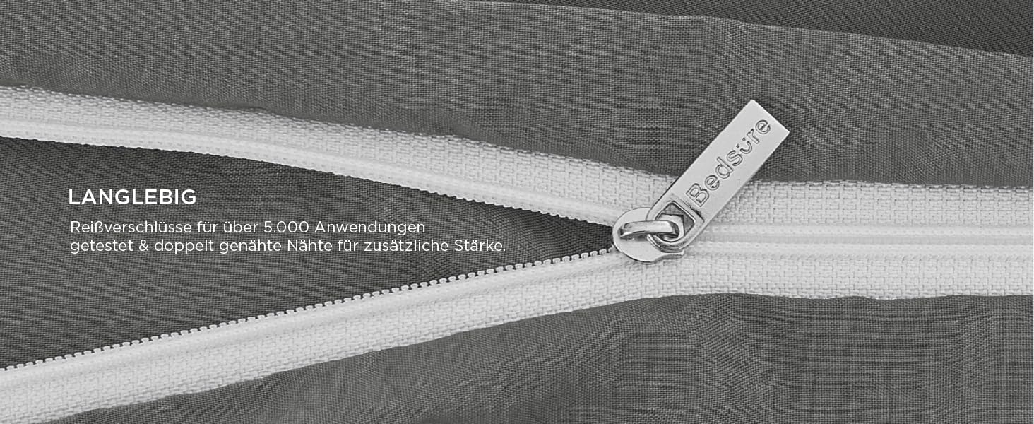 BEDSURE Комплект постільної білизни 135x200, бавовна, 4 частини - зелений колір, комплект з 2 наволочок 80x80 см, Oeko-TEX, застібка на блискавку