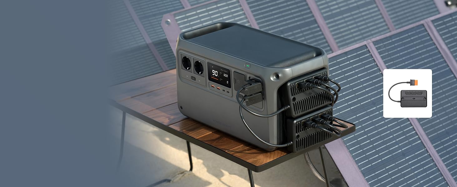 Портативна електростанція DJI Power 1000 V2: 1024Wh, 2600W, LiFePO4, для кемпінгу/дому/RV, швидка зарядка