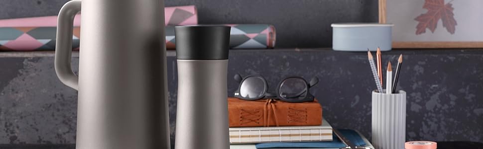 Термокружка WMF Impulse 350 мл, коричнева: автоматичний клапан, отвір 360°, зберігає тепло 8 год, холод 12 год