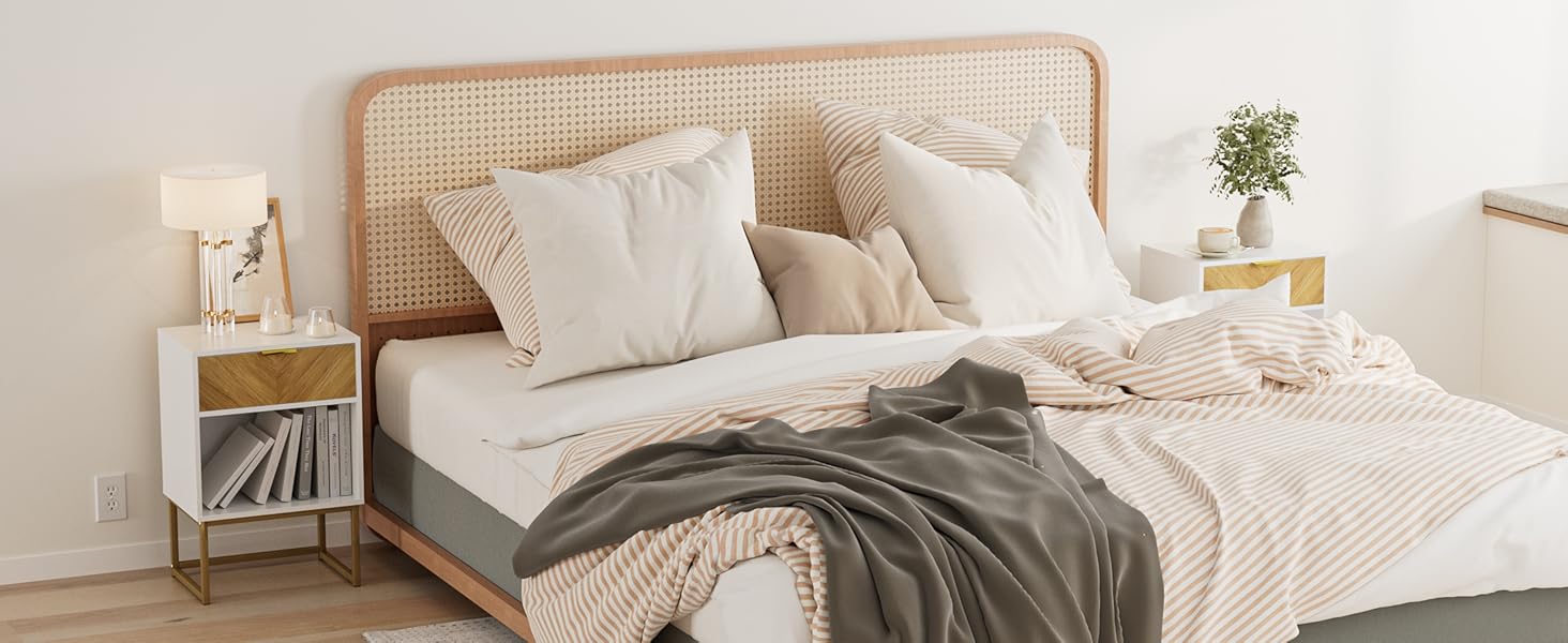 Приліжкові столики з відкритою полицею, білий, 40 x 30 x 60 см