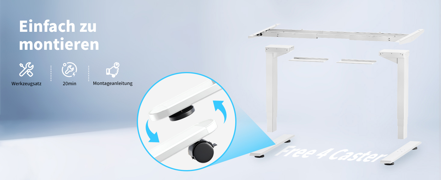 Електричний регульований стіл MAIDeSITe T2 Pro Plus (Чорний, Сірий) з 2 моторами, 3 ступені регулювання та пам'ять