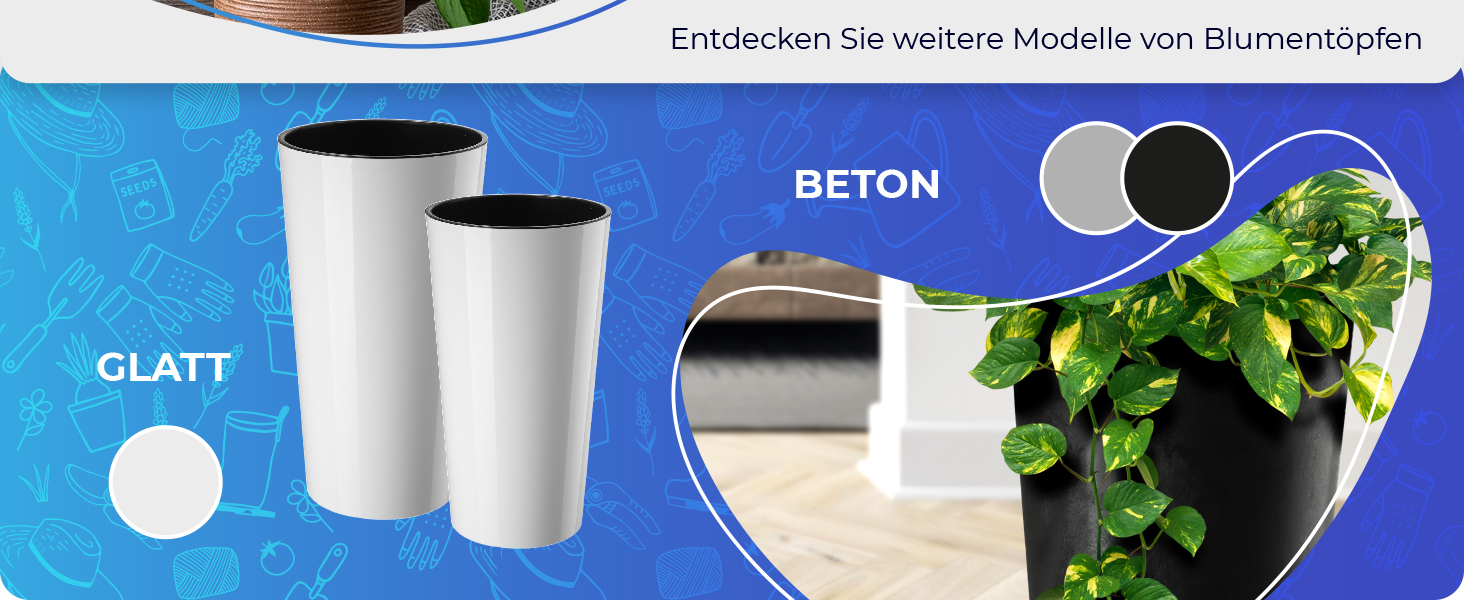 Набір горщиків KADAX (3 шт.) з дерев'яною стружкою, елегантні кашпо з винімною вставкою, захист для квітів (кремовий, 3 шт. - 19,25,30 см)