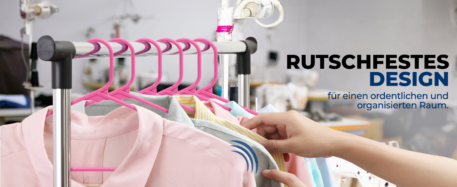 Плечики для одягу SereneLife, 30 шт., чорні, з антиковзаючим покриттям, ультратонкі, міцні, 42 см, 0.6 см товщина