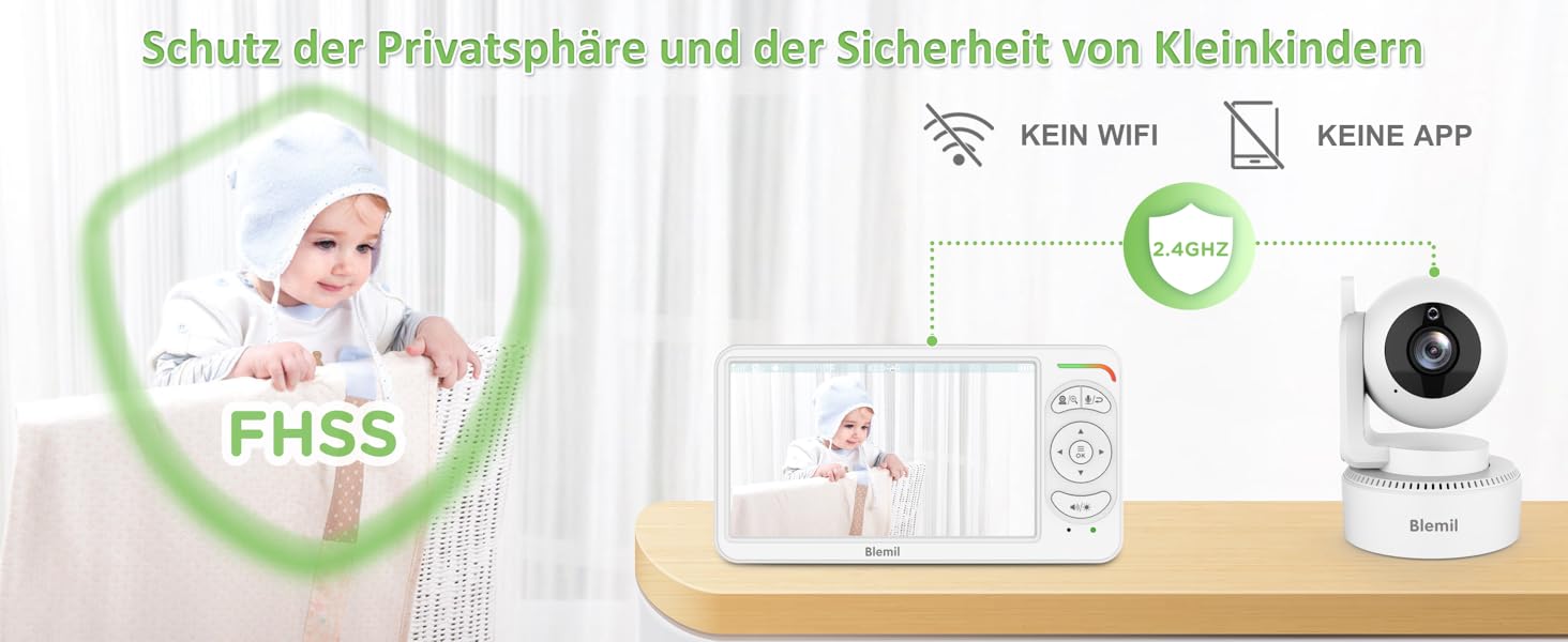 Відеоняня Blemil з 2 камерами, 6