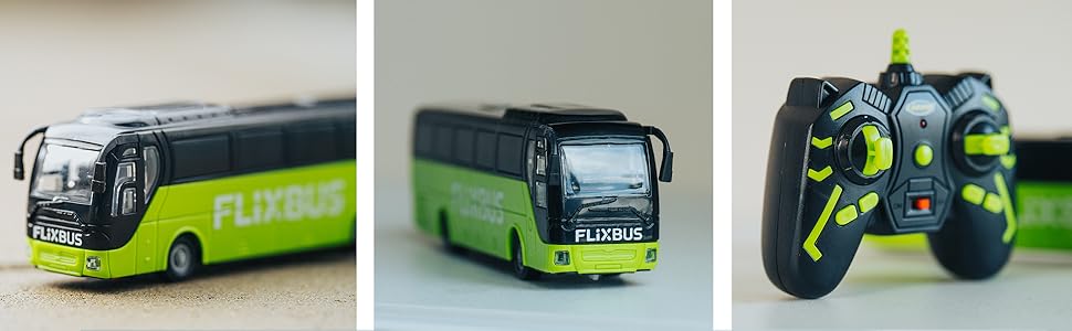 Автобус на радіокеруванні Carson FlixBus 2.4GHz, іграшка для дітей від 8 років, колірний, час роботи до 60 хв