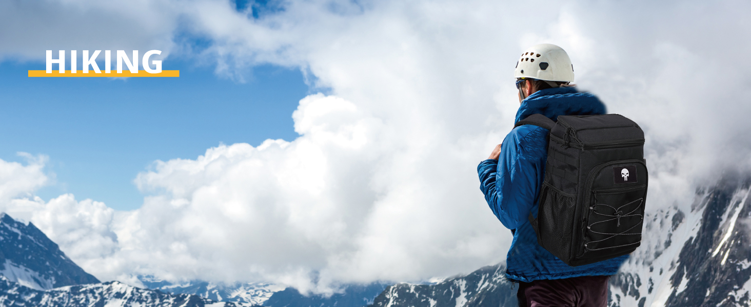 Тактичний рюкзак-холодильник 25L, витримує витоки, міцний, великий ланч-рюкзак, водонепроникний, для чоловіків, жінок, роботи, подорожей, кемпінгу, пляжу та піших прогулянок, чорний камуфляж