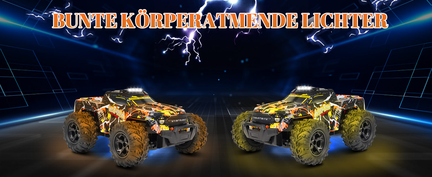 RC Автомобіль 1:18 Gelb - Швидкісний позашляховик 2.4GHz з LED, 25 км/год, 2 акумулятори для хлопчиків від 3 років