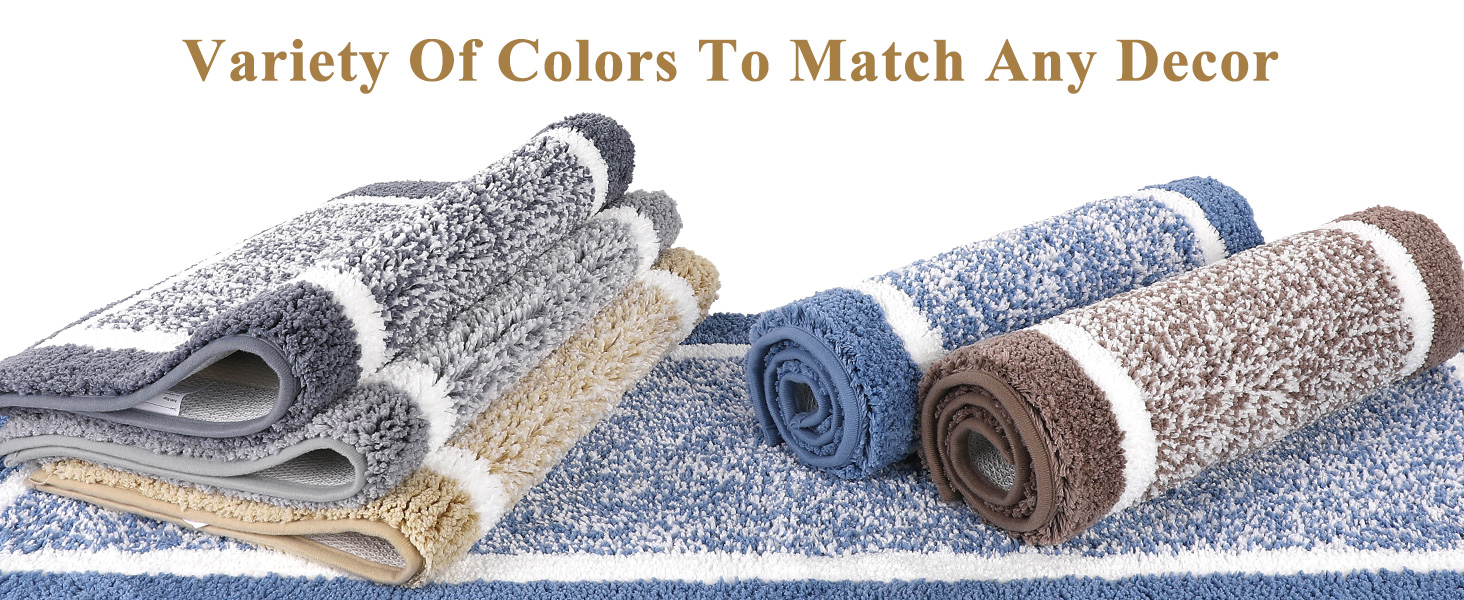 Набір килимків для ванної кімнати Pauwer: м'який килимок з високим ворсом, килимок для душу, килимок для туалету, машинне прання, антиковзаючі, (бежевий, 45 x 65 + 45 x 120 + 50 x 60 см)